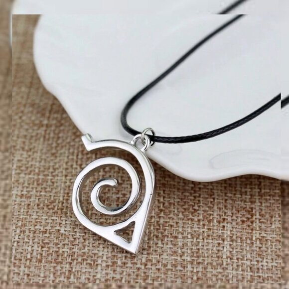Naruto Konoha Logo Pendant Necklace - Hidden Leaf Village Pendant - Picture 3 of 6